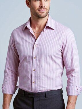 Hugo Boss Striped Dusty Pink Shirt